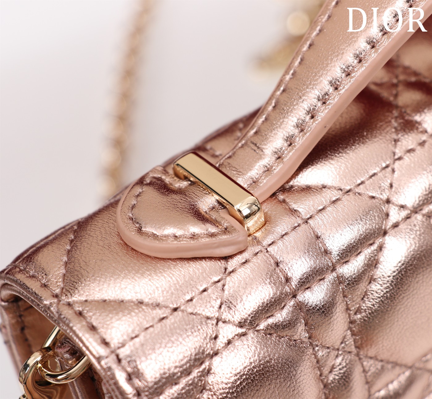 My Dior Mini Bag Gold Cannage Lambskin